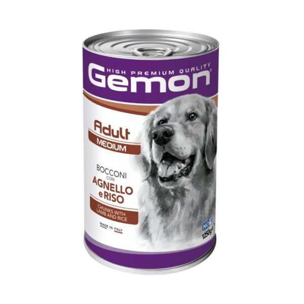 Gemon Adult Médio Húmido Borrego e Arroz